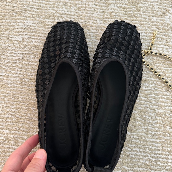 J.Crew Sequin Flats with Chain Strap Size 5.5 - Picture 3 of 5